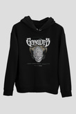 Gorguts Siyah Unisex Kapüşonlu Sweatshirt