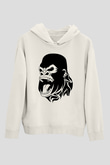 Goril Beyaz Unisex Hoodie
