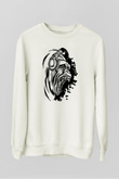 Goril Beyaz Unisex Sweatshirt