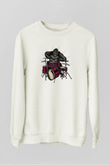 Goril Beyaz Unisex Sweatshirt