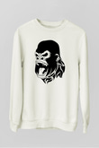 Goril Beyaz Unisex Sweatshirt