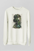 Goril Beyaz Unisex Sweatshirt