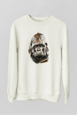 Goril Beyaz Unisex Sweatshirt