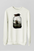 Goril Beyaz Unisex Sweatshirt