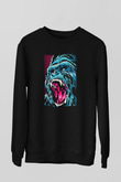 Goril Siyah Unisex Sweatshirt