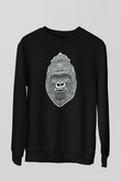 Goril Siyah Unisex Sweatshirt