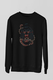 Goril Siyah Unisex Sweatshirt