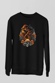 Goril Siyah Unisex Sweatshirt