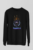 Goril Siyah Unisex Sweatshirt