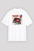 Gorillaz Baskılı Unisex Beyaz Oversize Tişört
