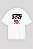 Gorillaz Baskılı Unisex Beyaz Oversize Tişört