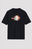 Göz Anatomisi Baskılı Unisex Oversize Tişört - Tshirt