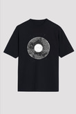 Göz İrisi Baskılı Unisex Oversize Tişört - Tshirt
