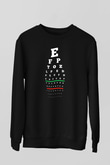 Gözlükçü Siyah Unisex Sweatshirt