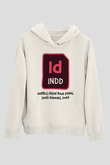 Grafiker Beyaz Unisex Kapüşonlu Sweatshirt