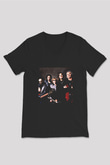Grand Funk Railroad Baskılı Unisex Siyah V Yaka Tişört