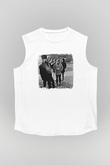 Grateful Dead Baskılı Unisex Beyaz Kolsuz Tişört