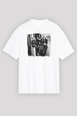 Grateful Dead Baskılı Unisex Beyaz Oversize Tişört