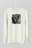 Grateful Dead Baskılı Unisex Beyaz Sweatshirt