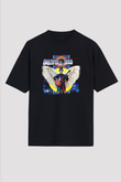 Grateful Dead Baskılı Unisex Siyah Oversize Tişört