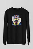 Grateful Dead Baskılı Unisex Siyah Sweatshirt