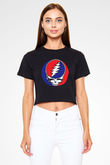 Grateful Dead Siyah Crop Top Tişört