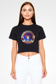 Grateful Dead Siyah Crop Top Tişört