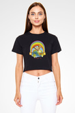 Grateful Dead Siyah Crop Top Tişört