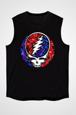 Grateful Dead Siyah Unisex Kolsuz Tişört