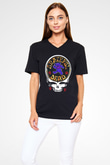 Grateful Dead Siyah Unisex V Yaka Tişört T-Shirt