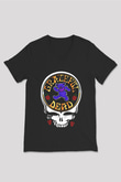 Grateful Dead Siyah Unisex V Yaka Tişört T-Shirt