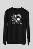 Grave Baskılı Unisex Siyah Sweatshirt