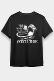 Grave Baskılı Unisex Siyah Tişört - Tshirt