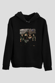 Grave Digger Baskılı Unisex Siyah Hoodie