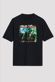 Grave Digger Baskılı Unisex Siyah Oversize Tişört