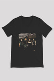 Grave Digger Baskılı Unisex Siyah V Yaka Tişört