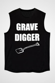 Grave Digger Siyah Unisex Kolsuz Tişört