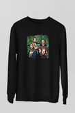 Graveyard Baskılı Unisex Siyah Sweatshirt