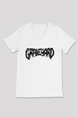 Graveyard Beyaz Unisex V Yaka Tişört