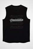 Great White Baskılı Unisex Siyah Kolsuz Tişört