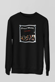 Great White Baskılı Unisex Siyah Sweatshirt