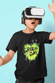 Green Day Baskılı Siyah Unisex Çocuk Tişört