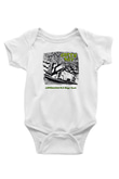 Green Day Baskılı Unisex Beyaz Bebek Body - Zıbın