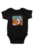 Green Day Baskılı Unisex Siyah Bebek Body - Zıbın