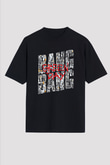 Green Day Baskılı Unisex Siyah Oversize Tişört