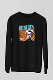 Green Day Baskılı Unisex Siyah Sweatshirt