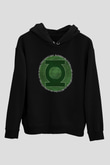 Green Lantern Siyah Unisex Kapüşonlu Sweatshirt
