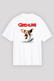 Gremlins Beyaz Unisex Oversize Tişört T-Shirt