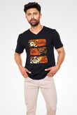 Gremlins Gremlinler Siyah Unisex V Yaka Tişört