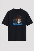 Gremlins Siyah Unisex Oversize Tişört T-Shirt